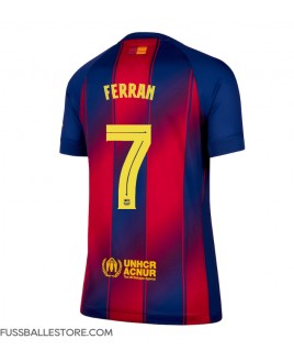 Günstige Barcelona Ferran Torres #7 Heimtrikot Damen 2025-26 Kurzarm